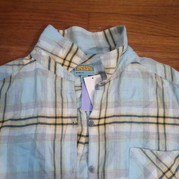 NWT C&C CALIFORNIA rayon plaid shirt (M) - Picture 3 of 8